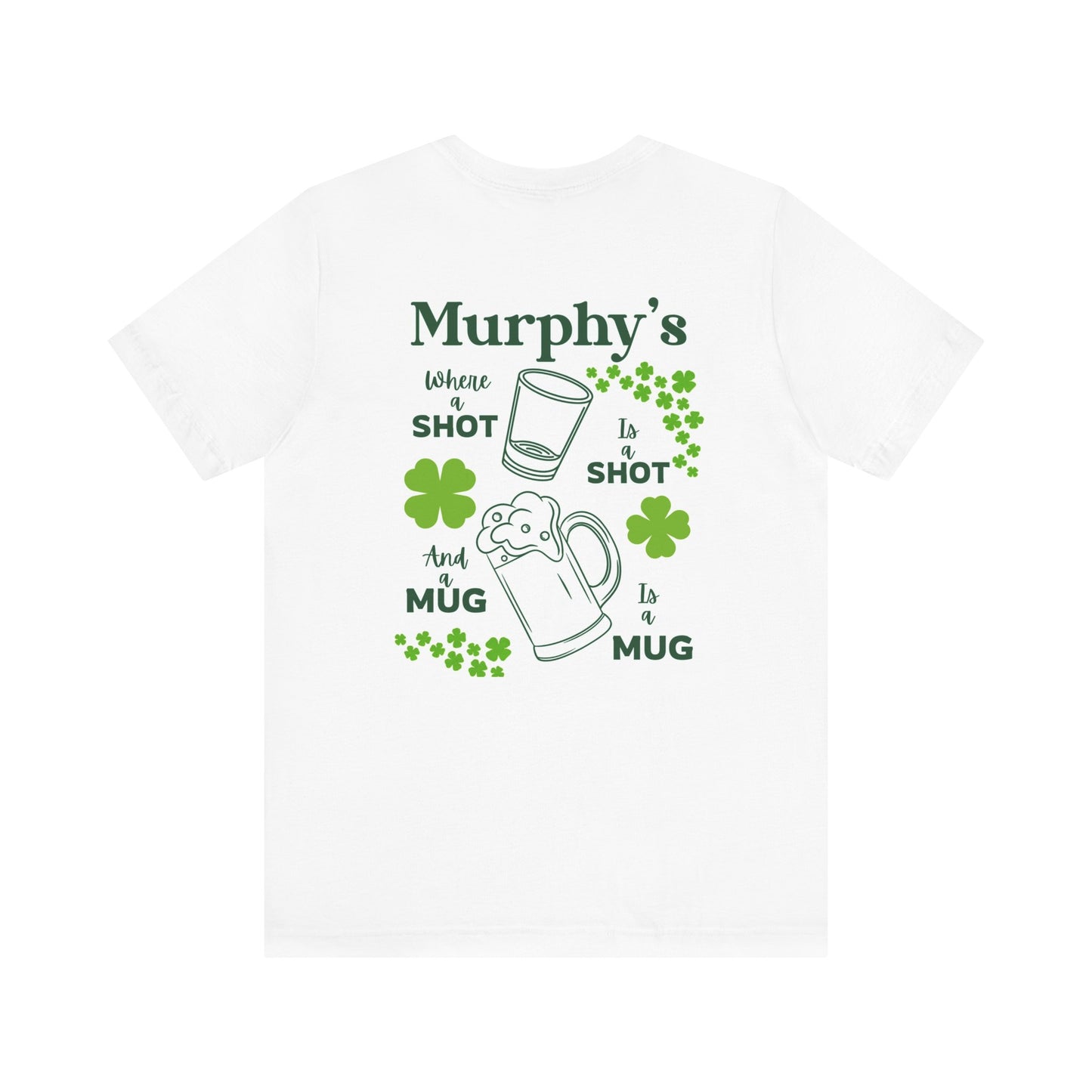 Murphy's Shot Mug Seal  Unisex Short Sleeve Tee (White)