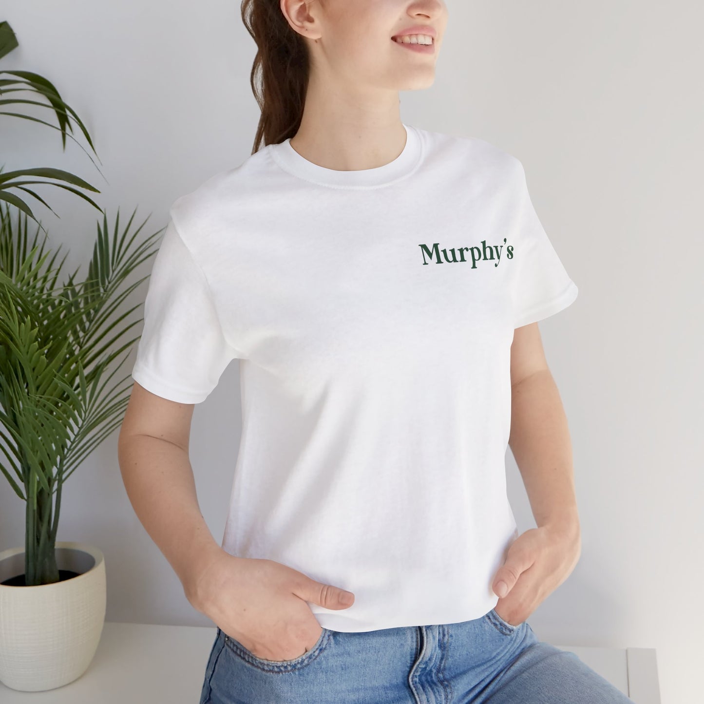 Murphy's Shot Mug Seal  Unisex Short Sleeve Tee (White)