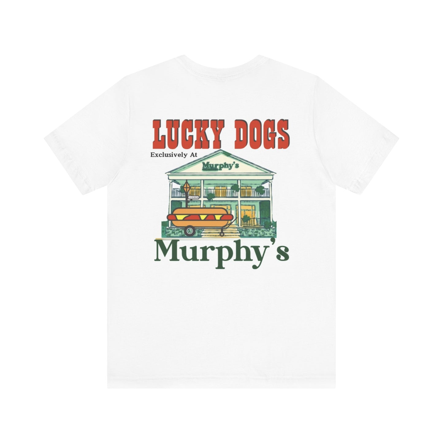 Lucky Dogs Unisex Short Sleeve Tee (White)